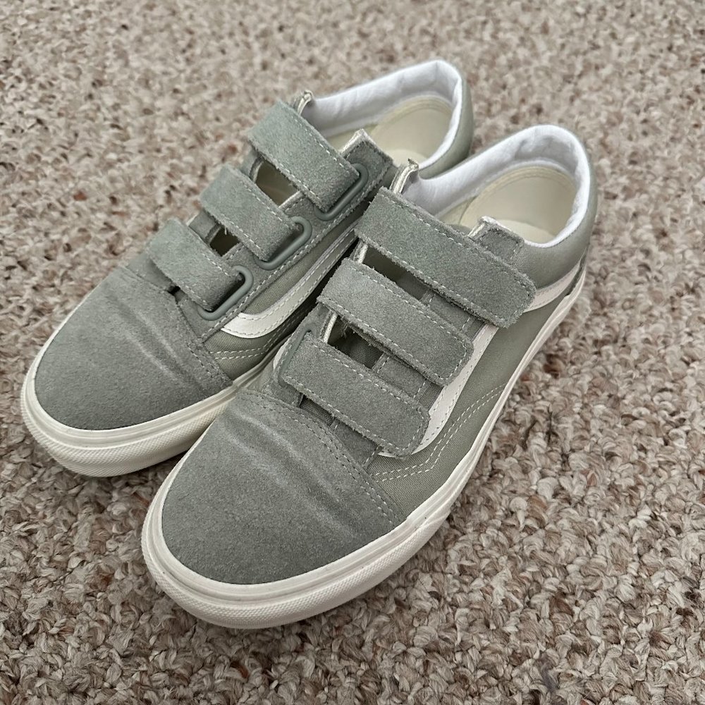 Sage Vans Suede Canvas Old Skool V Shoe